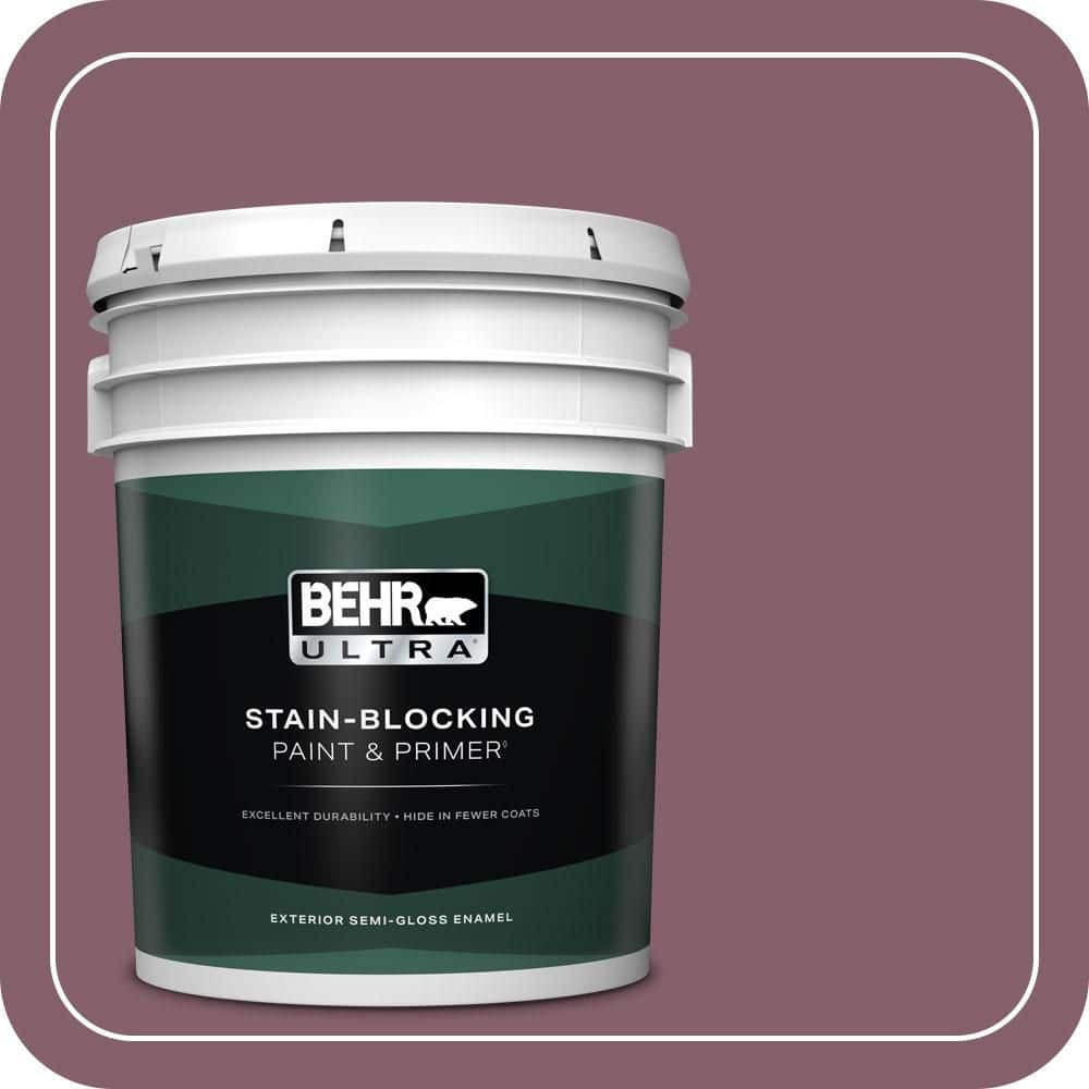 5 gal. #BIC-35 Vintage Plum Semi-Gloss Enamel Exterior Paint & Primer product image for price tracking
