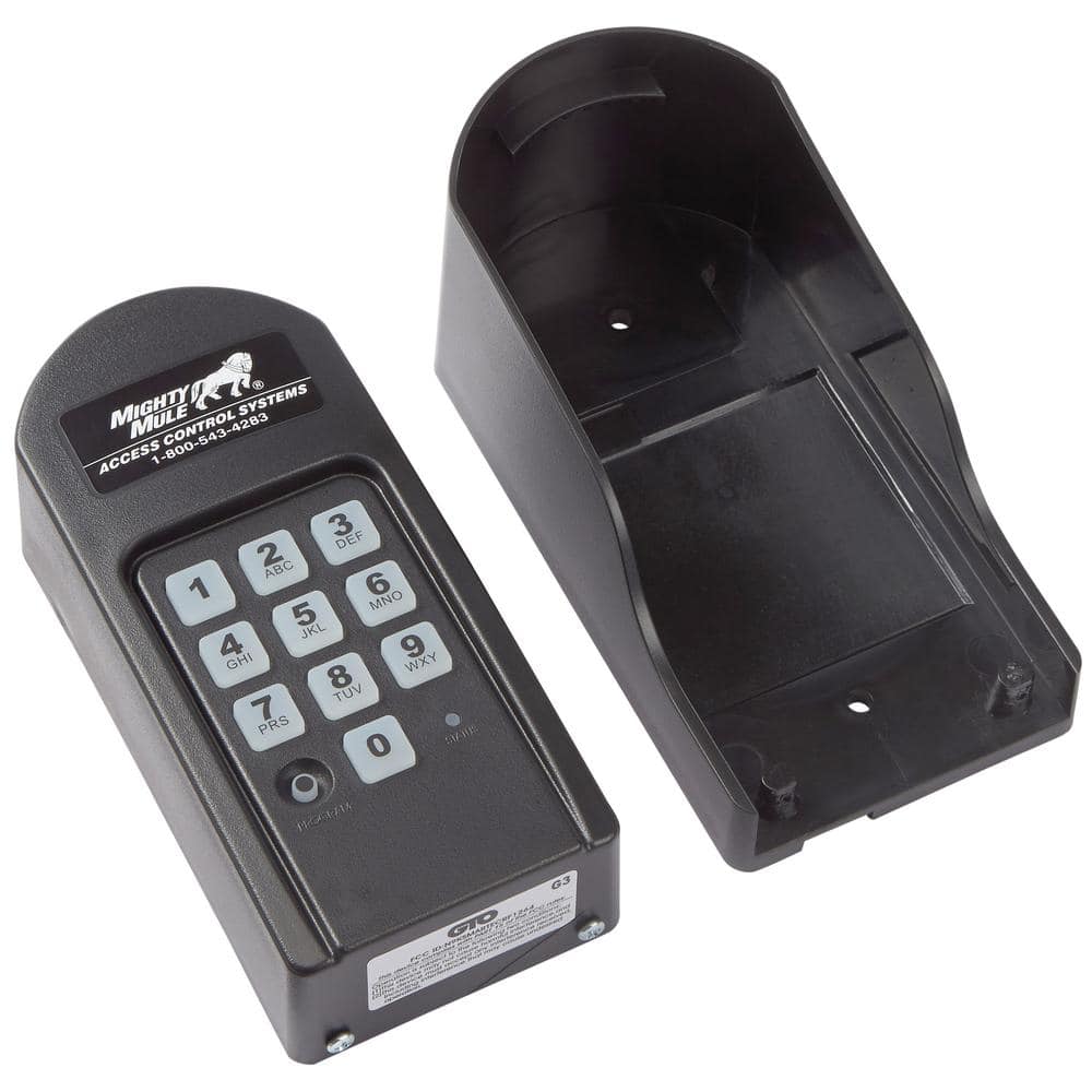 Mighty Mule Black Digital Keypad with Mounting Post