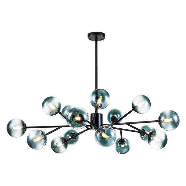 RRTYO Higginsville 15-Light Farmhouse Black Sputnik Sphere