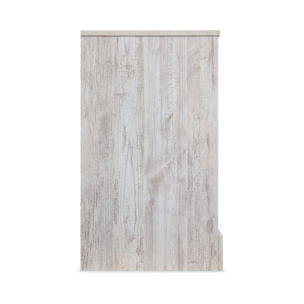 White Mirrored Horizontal Dresser with Felt Lined Drawer