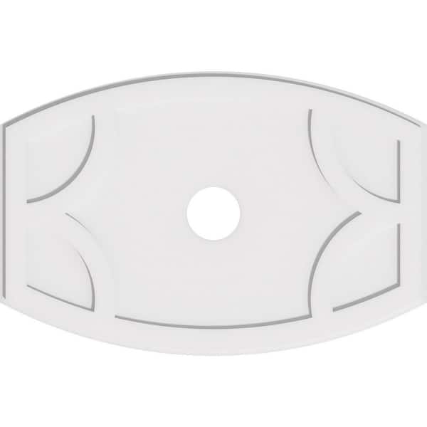 40 in. W x 26-5/8 in. H x 5 in. ID x 1 in. P Kailey Architectural Grade PVC Contemporary Ceiling Medallion