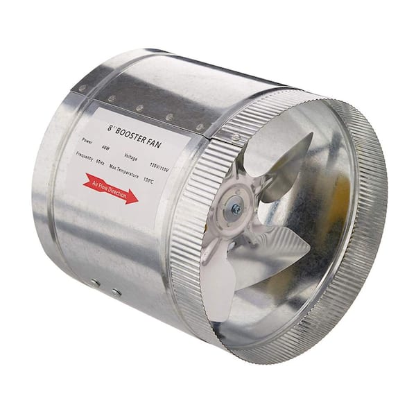 Hydro Crunch 420 CFM 8 in. Booster Fan for Indoor Garden Ventilation