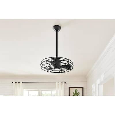 Heritage Point 25 in. Integrated LED Indoor/Outdoor Natural Iron Ceiling Fan with Light and Remote Control