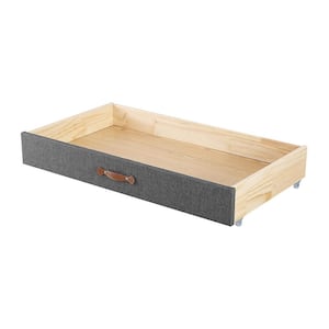 19.68 in. x 5.83 in. Upholstered Wooden Under Bed Storage 1-Drawer for King or Queen Beds