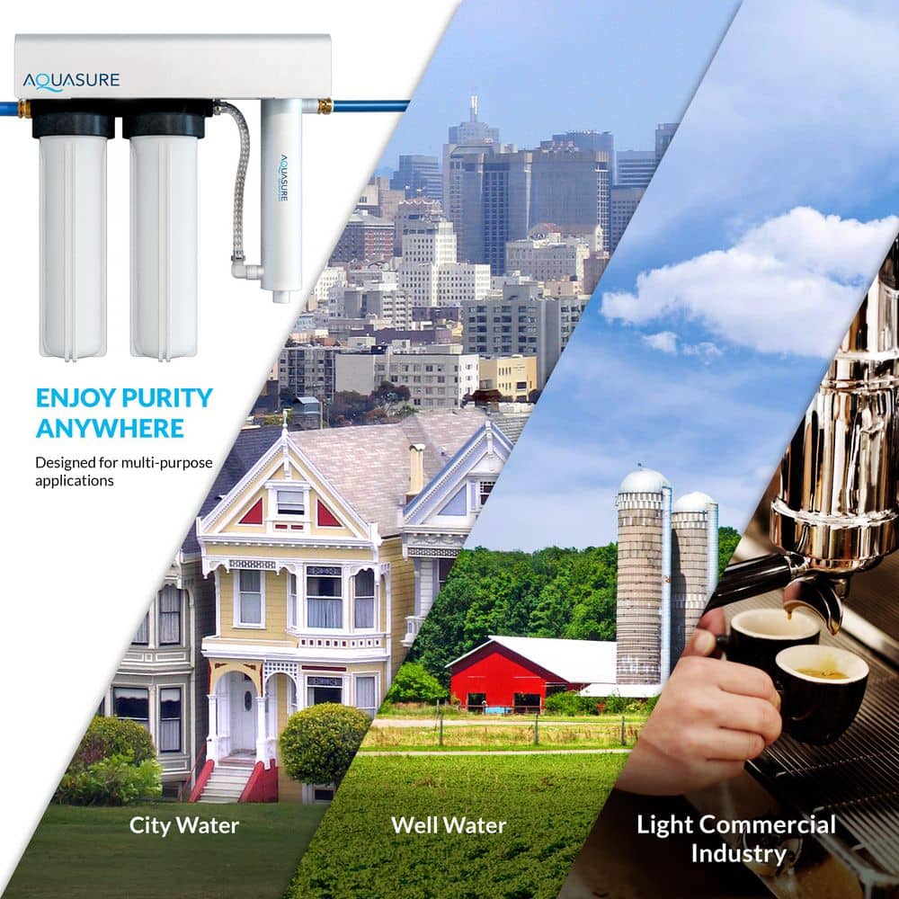 Aquasure Quantum UV Triple-Stage Whole House Water Filtration System