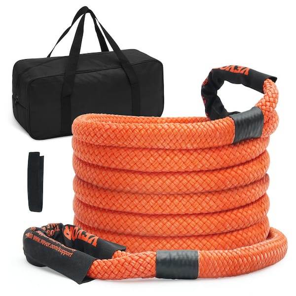 VEVOR 20 in. Recovery Tow Rope 38,000 lbs. Heavy-Duty Off Road Snatch Strap Extreme Duty Energy Snatch Strap for Truck, ATV