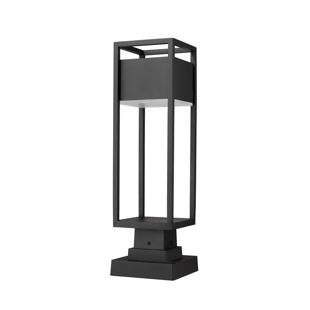 Barwick Contemporary Black Aluminum LED Outdoor Pier Lantern