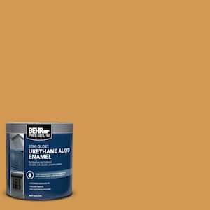 1 qt. #PPU6-02 Saffron Strands Semi-Gloss Enamel Urethane Alkyd Interior/Exterior Paint