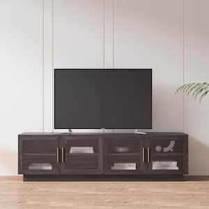 Brown 70.87 in. TV Stand, Modern TV Cabinet and Entertainment Center with Shelves