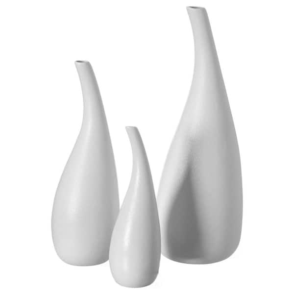 Uniquewise White Contemporary Unique Teardrop Shaped Ceramic Table