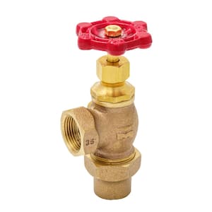 3/4 in. x 3/4 in. Brass Water Meter Valve with Drain