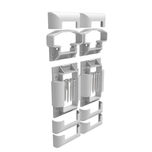 White Level Mounting Bracket Kit-2 Pairs Original Rail