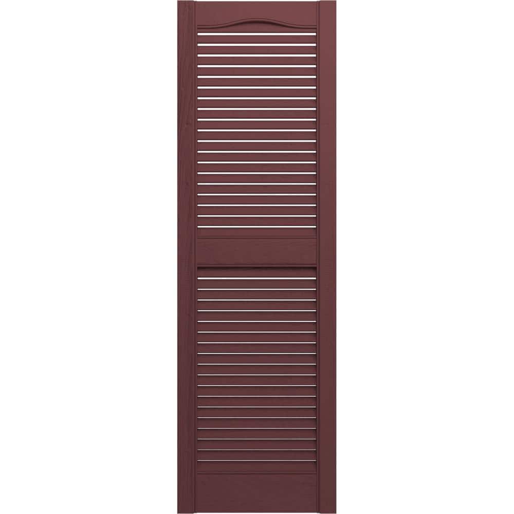 Bordeaux Vinyl 12" x 54" Louvered Decorative Shutters