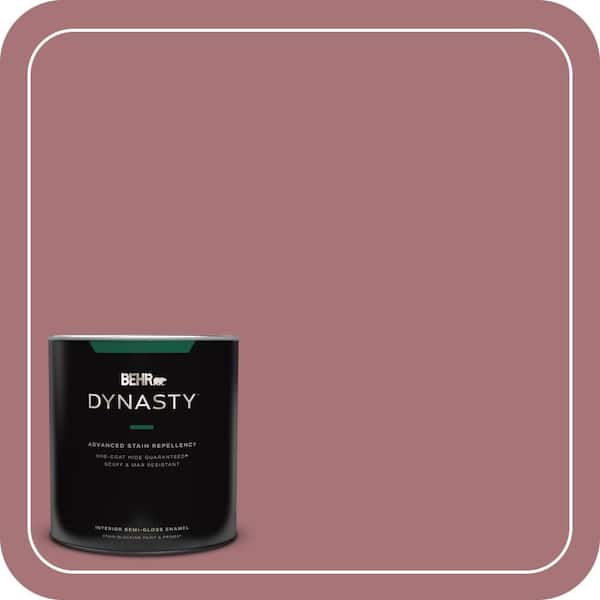 1 qt. #S130-5 Heirloom Rose Semi-Gloss Enamel Interior Stain-Blocking Paint and Primer