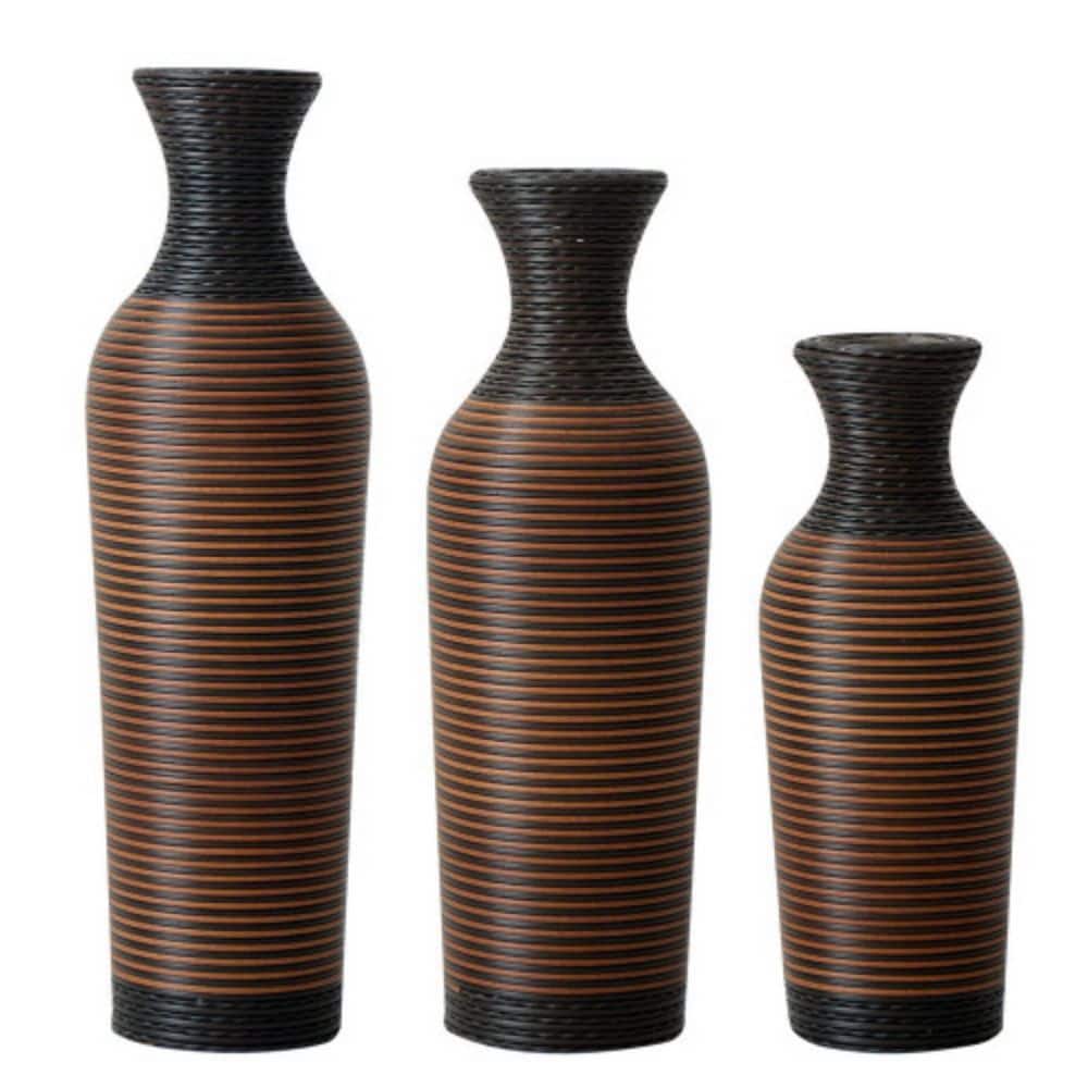 27.56-Inch Black & Brown PVC Floor Vase - Faux Vine Vase - Suitable for Living Room, Bohemian, and Coastal Decor. price history on PriceWatchPro