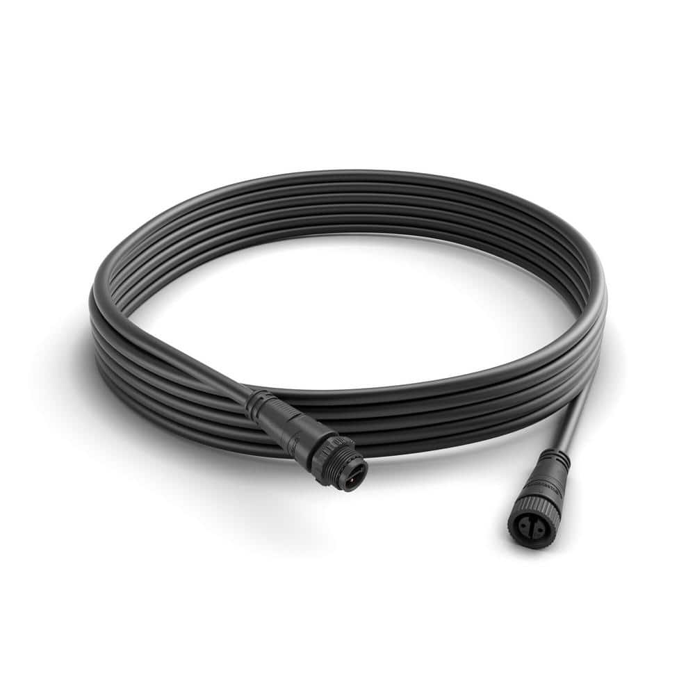 16.4 ft Black Weatherproof Outdoor Power Extension Cable