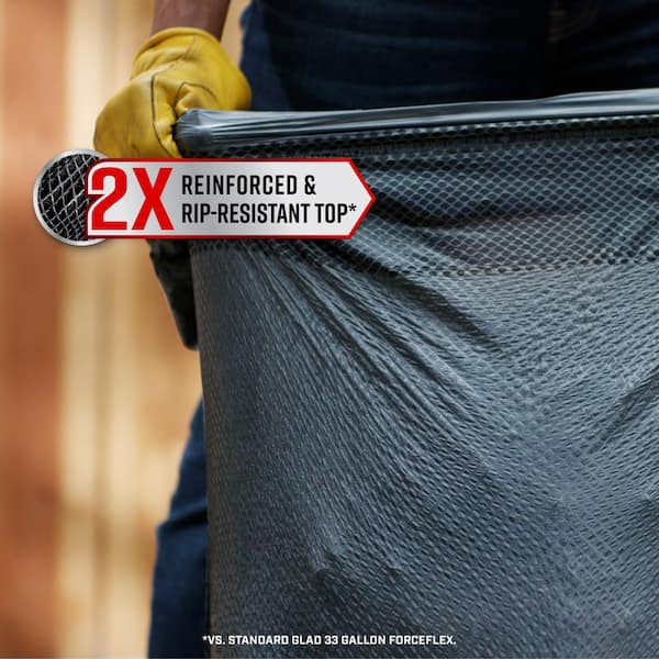 33 Gal. Heavy Duty Trash Bags (50-Count) Black