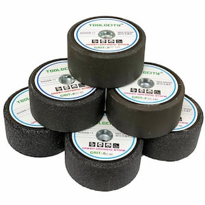 4 in. Silicon Carbide Green Grinding Stones 5/8-11 Thread for Granite, Marble and Quartz 60-Grit (Box of 10)