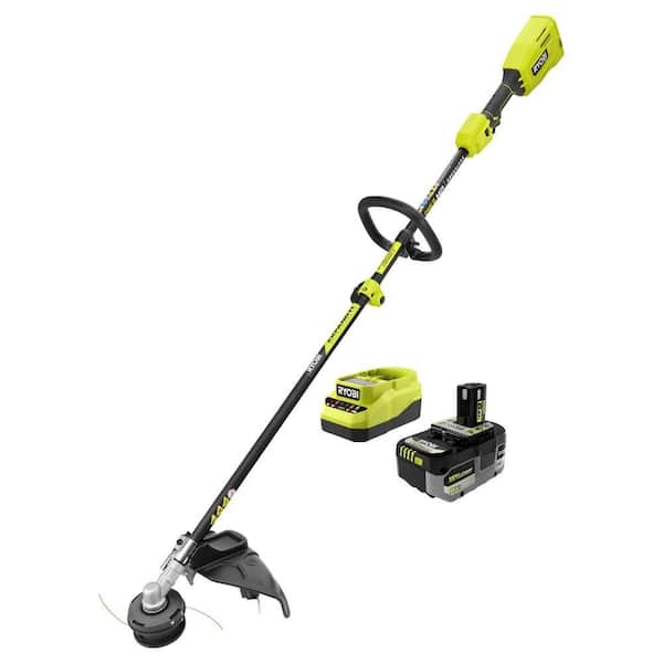 RYOBI ONE+ HP 18V Brushless 15 in. Attachment Capable String Trimmer with 6.0 Ah Battery and Charger