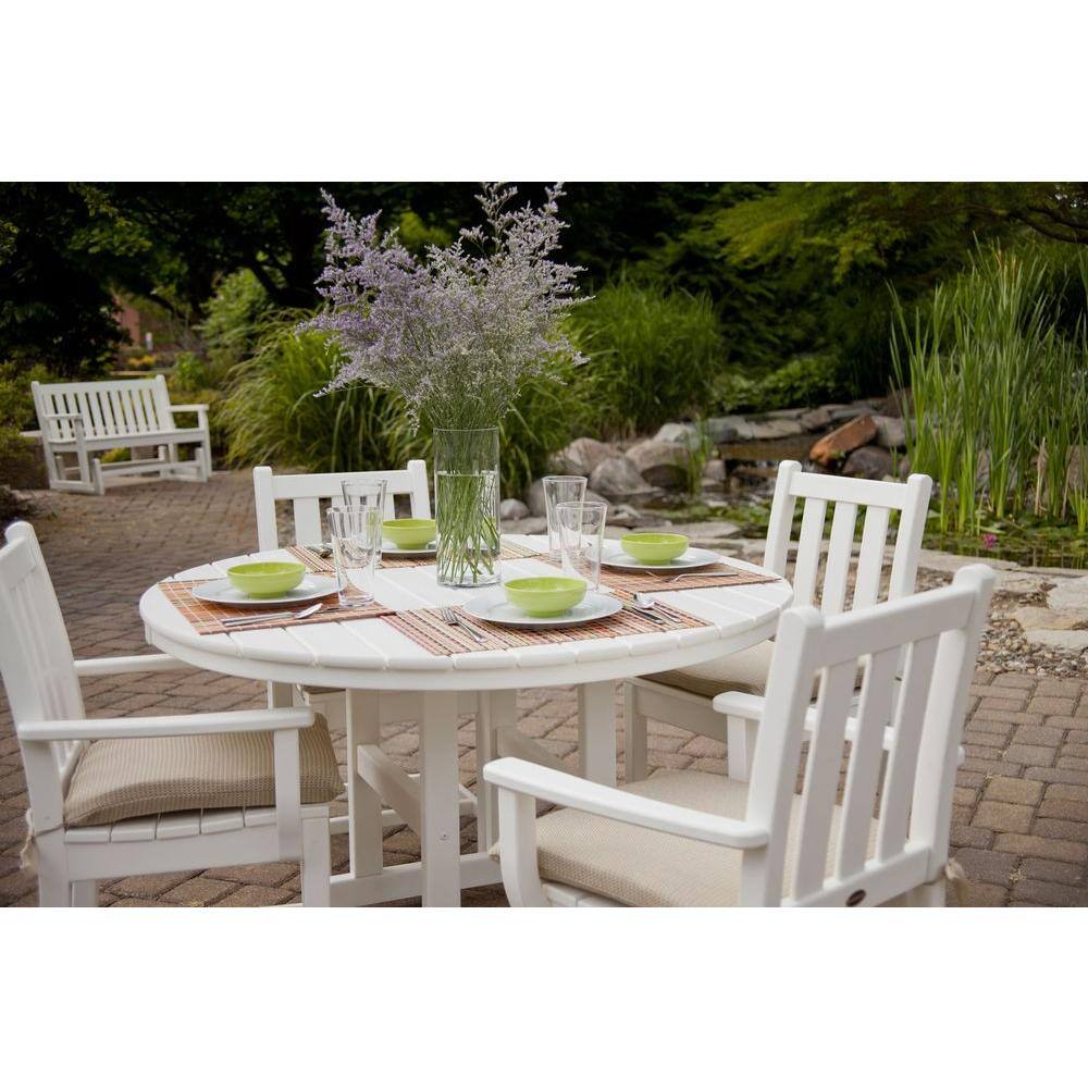 Slate Grey 48" Round Recycled Plastic Dining Table