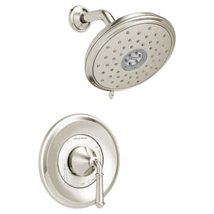 Delancey Water Saving 1-Handle Shower Faucet Trim Kit for Flash Rough-In Valves in Polished Nickel (Valve Not Included)