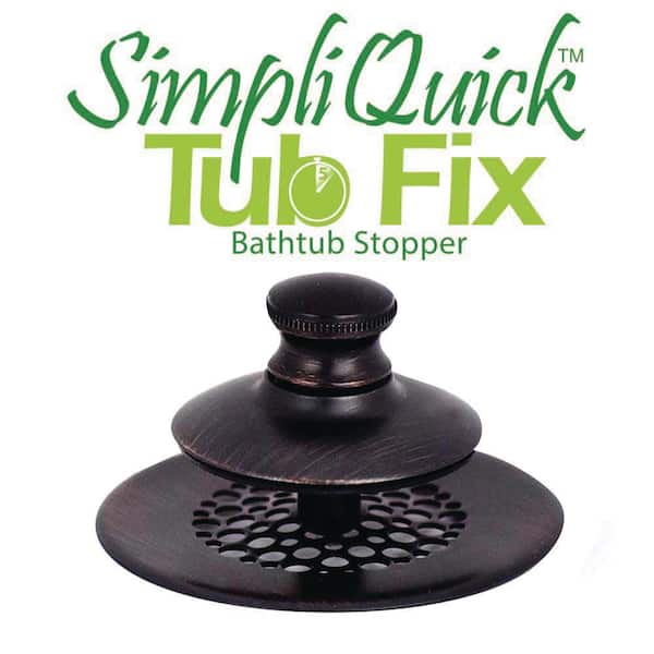 Watco 2.875 in. SimpliQuick Push Pull Bathtub Stopper, Grid
