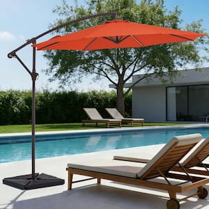 10 ft patio umbrella big lots Best Choice Products 10ft Offset Hanging Outdoor Market w/ Easy Tilt Adjustment Uncompromising Durability 10ft Large Round Cantilever Patio