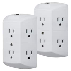 DEWENWILS Cargador USB de pared, toma de pared USB de 3.4 A, enchufe de  receptáculo dúplex de 15 amperios, toma de corriente con puertos USB  duales