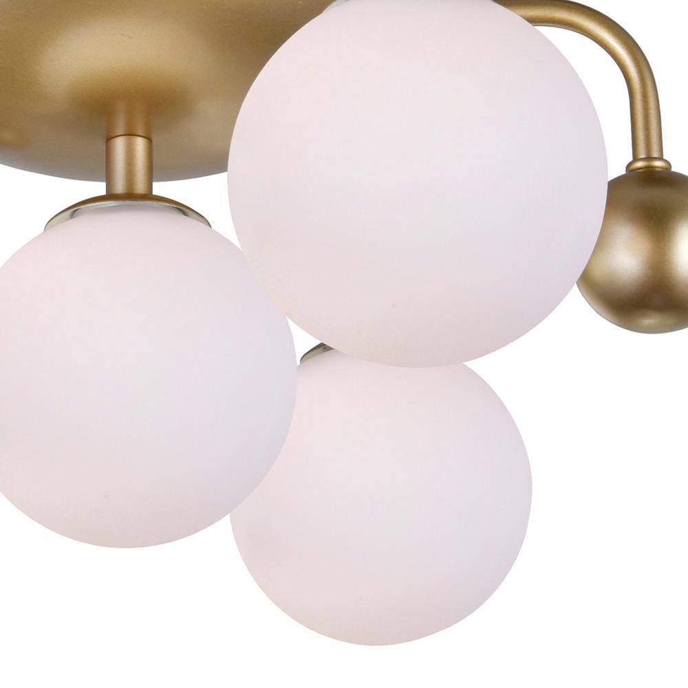 Element 16" Sun Gold Glass Sphere LED Flush Mount Light