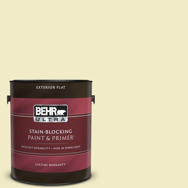 BEHR ULTRA 1 gal. #P350-2 May Apple Flat Exterior Paint & Primer