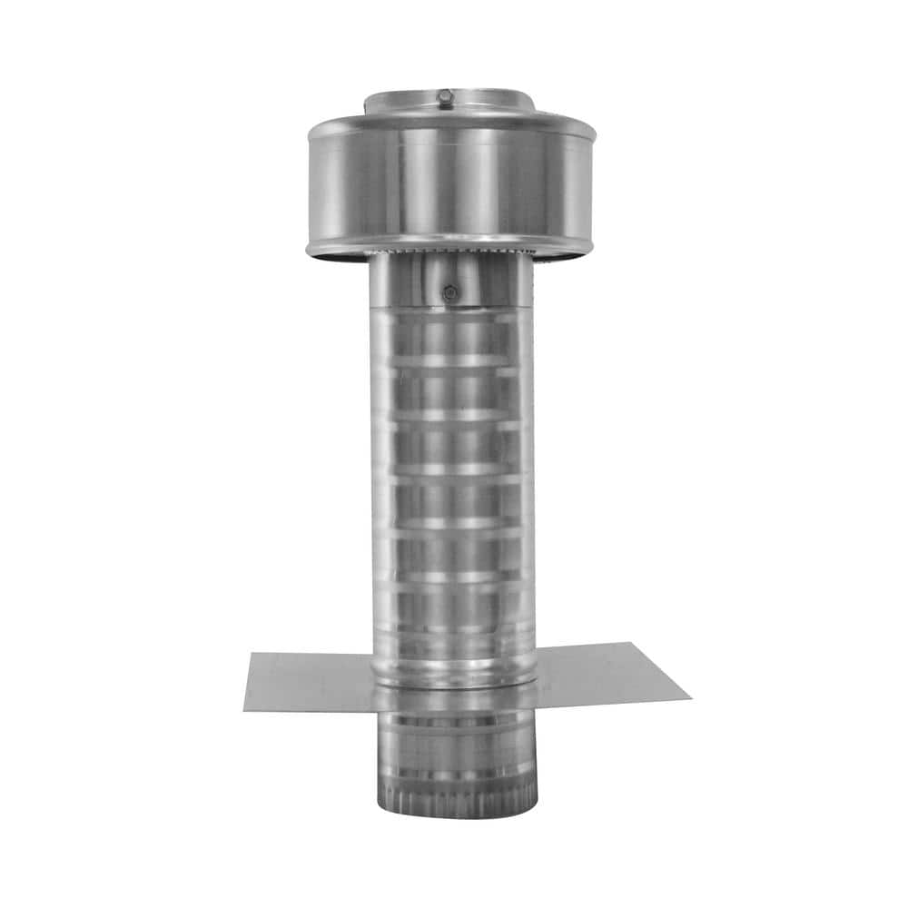 3 in. Dia. Aluminum Keepa Roof Jack with 2 in. Tail Pipe in Mill Finish