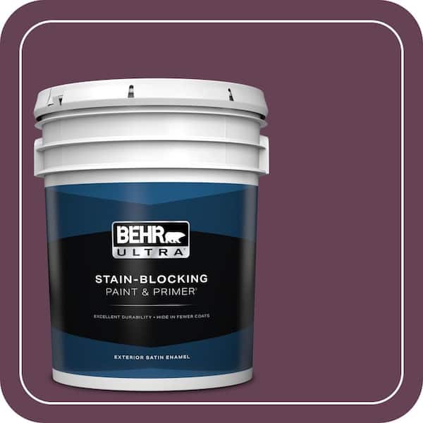 BEHR ULTRA 5 gal. #S-G-690 Delicious Berry Satin Enamel Exterior Paint ...