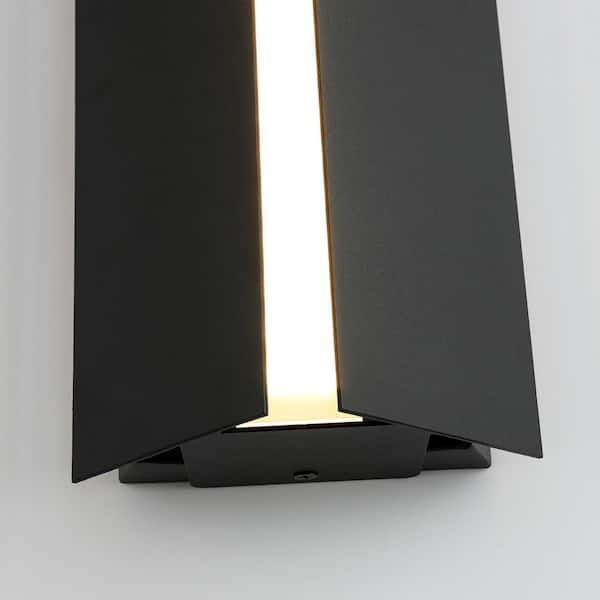 Rennnsan Elvis 23.62 in. H Matte Black Sleek Rectangular