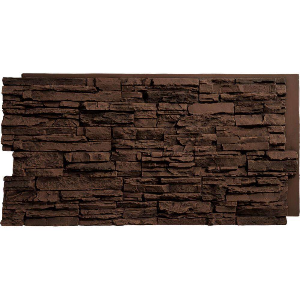 "EverStone Canyon Ridge Faux Stone Panel, 45 3/4""W x 24 1/2""H x 1 1/4""D, Weathered Brown Color" price history on PriceWatchPro