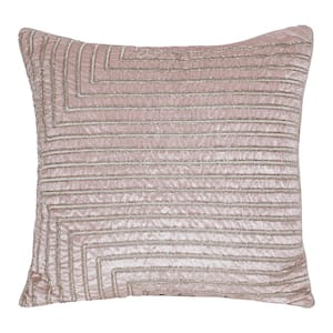 Cosmopolitan Blush Pink Geometric Beaded 20 in. x 20 in. Throw Pillow