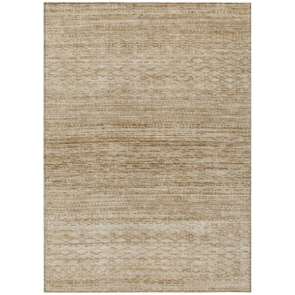 Chantille Machine Washable Indoor/Outdoor Abstract ACN2150 Beige 3 ft. x 5 ft. Area Rug