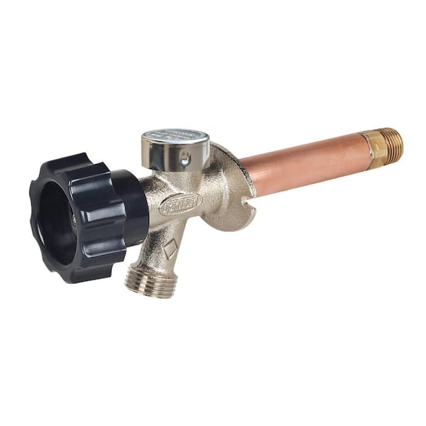 Prier Products 1/2 in. x 8 in. Brass MPT x SWT Half-Turn Frost Free Anti-Siphon Outdoor Sillcock Valve