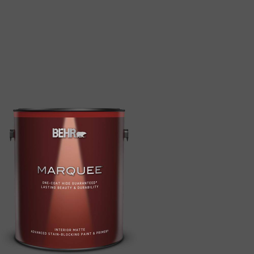BEHR MARQUEE 1 gal. PPU2501 Carbon Copy Matte Interior Paint & Primer