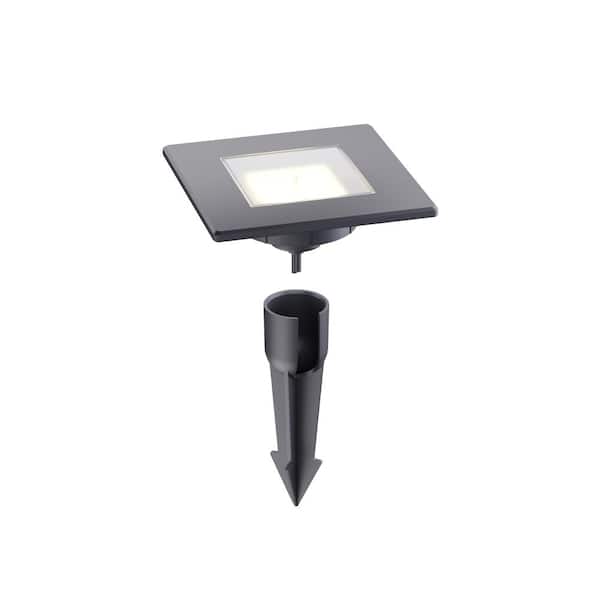 150 Lumen Low Voltage Black Hardwired Integrated LED Square Outdoor InGround Stair Light