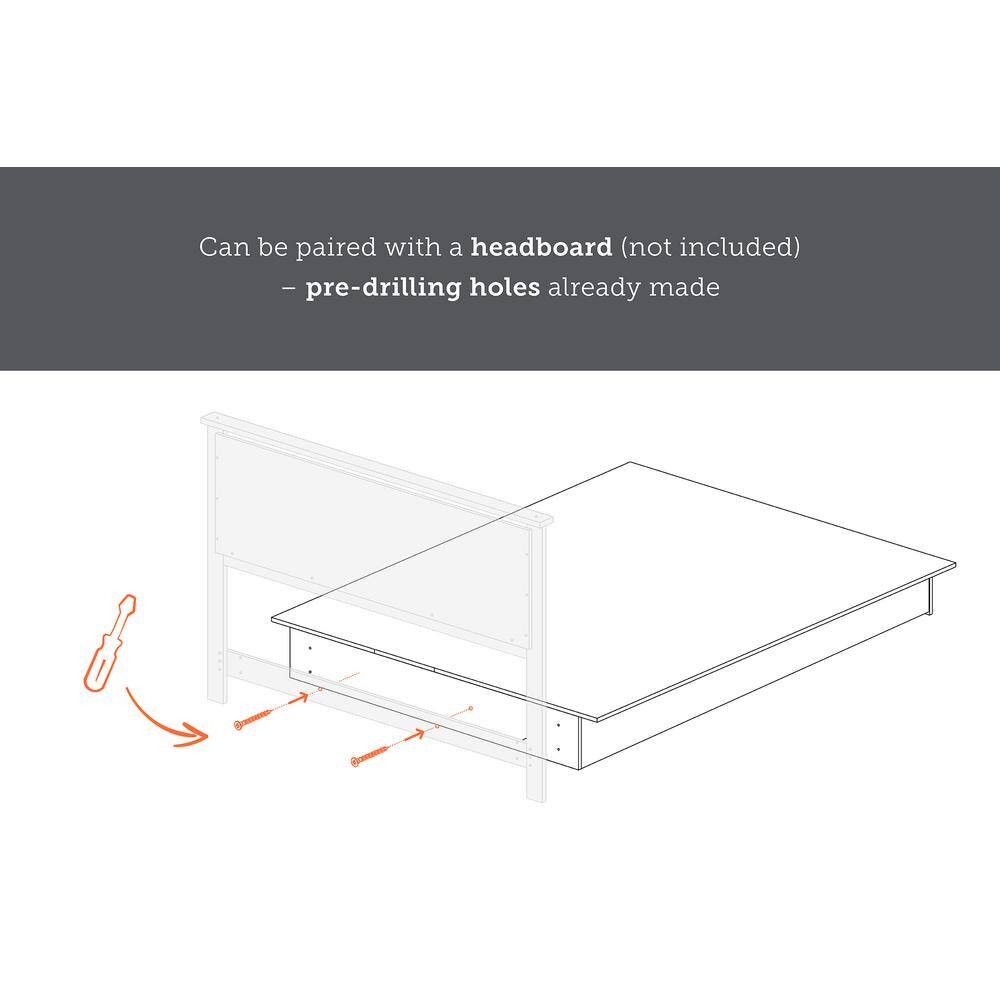 Queen Pure Black Wood Frame Upholstered Platform Bed with 6 Drawers