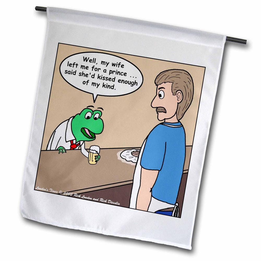 Rich Diesslins Funny Animals Cartoons 1 ft. x 1-1/2 ft. The Frog and The Ba