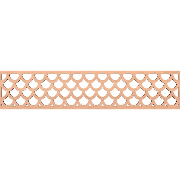 Ekena Millwork Hudson Fretwork 0.375 in. D x 46.75 in. W x 10 in. L Alder Wood Panel Moulding