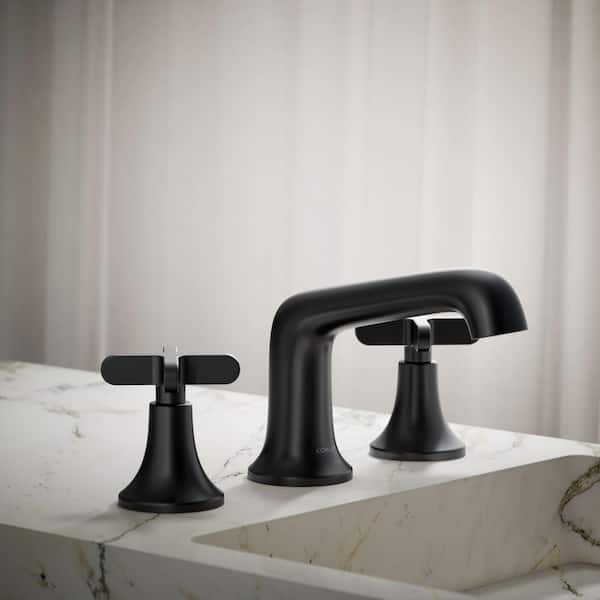 KOHLER Setra 8 in. Widespread Double Handle Bathroom Faucet in