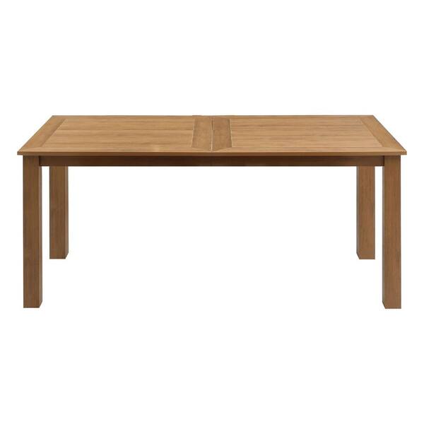 Zeus & Ruta 70.87 in. W x 35.43 in. D x 29.53 in. H Brown Outdoor Plastic Dining Table Patio Table for Garden Lawn Porch