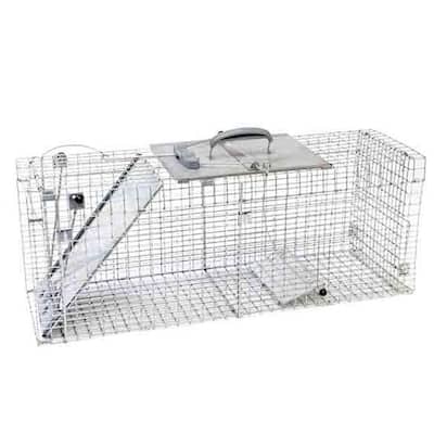 Large 1-Door Collapsible Easy Set Live Animal Cage Trap for Raccoon, Opossum, Groundhog, and Feral Cat