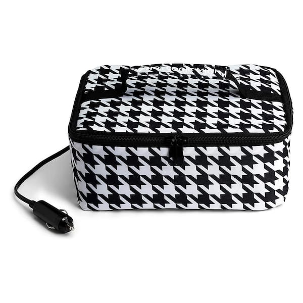Hot Logic Houndstooth Mini Portable Thermal Food Warmer Lunch Bag, Multicolor