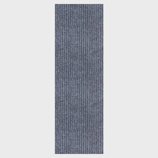 PLAYA RUG Heavy Duty Solid Gray 36 in. W x 46 ft. L Indoor/Outdoor Runner Rug/Stair Runner 138 sq. ft.