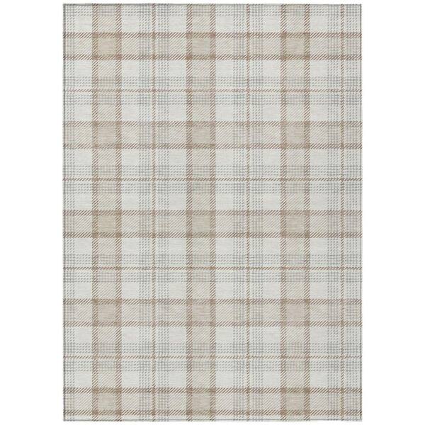 Chantille Machine Washable Indoor/Outdoor Abstract ACN1052 Linen 2 ft. 6 in. x 3 ft. 10 in. Area Rug