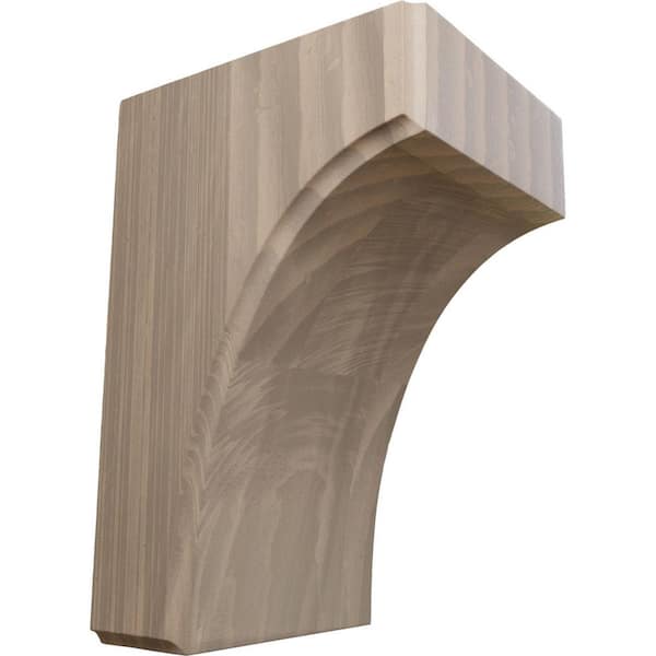 Ekena Millwork 3-1/2 in. x 4 in. x 6 in. Unfinished Walnut Clarksville Corbel