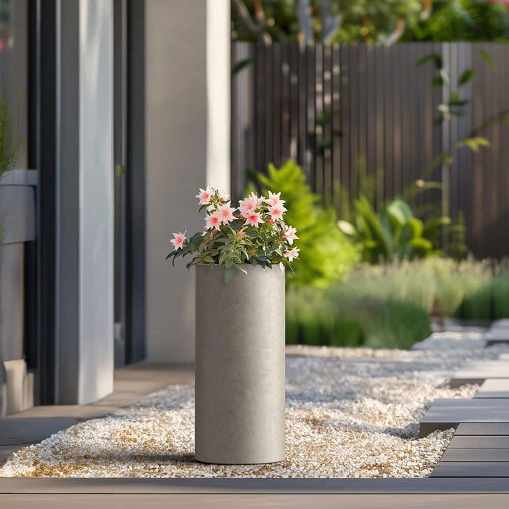 11.5 in. Large Light Gray Concrete Round Planter / Pot with Drainage Holes price history on PriceWatchPro